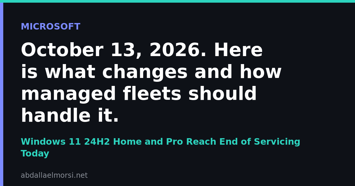 Windows 11 24H2 Home and Pro Reach End of Servicing Today