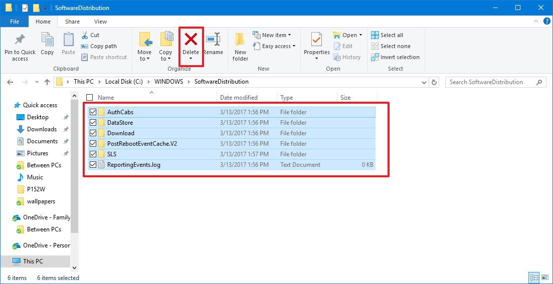 Windows Update cache cleanup PowerShell