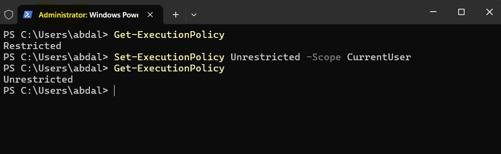 Set-ExecutionPolicy